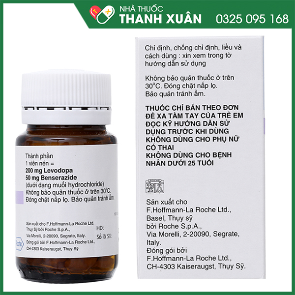 Madopar 250 điều trị bệnh Parkinson vô căn